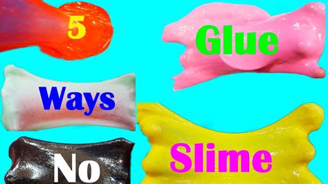 How to make diy slime without glue or borax. Slime 5 ways Without Glue!! DIY How To Make Slime Without ...