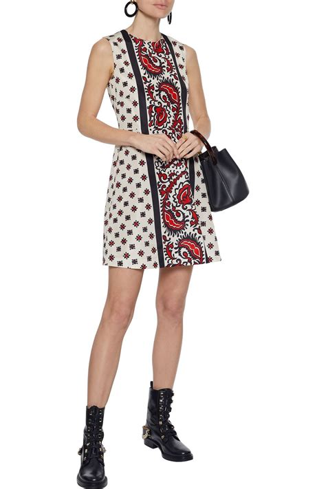 Redvalentino Printed Shell Mini Dress Sale Up To 70 Off The Outnet