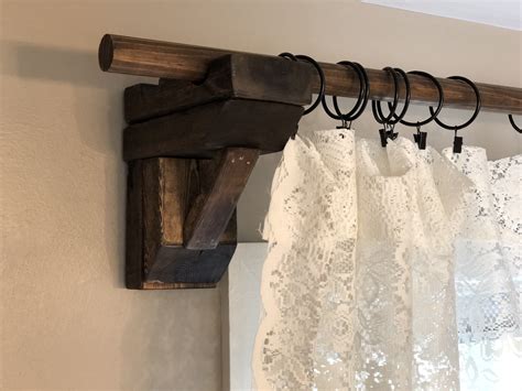 Diy Rustic Chunky Corbel Curtain Rod Holders A Moment Of Serenity