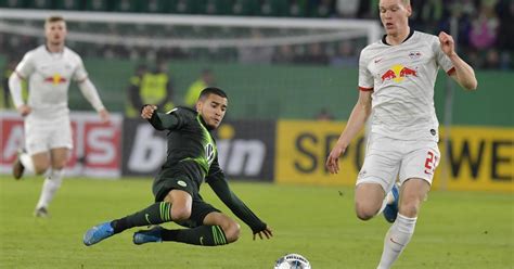 Yussuf poulsen's strike for rb leipzig was the first goal wolfsburg had conceded in. RB Leipzig tear Wolfsburg apart in German Cup