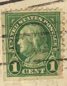 Rare Postage Stamp United States Rare 1 Cent Green