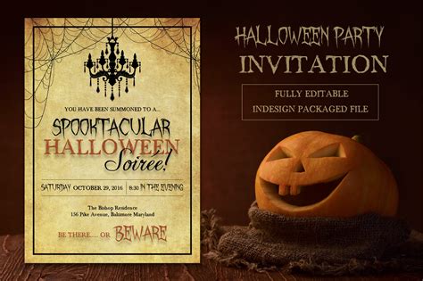 Spooktacular Halloween Soiree Invite ~ Invitation Templates ~ Creative