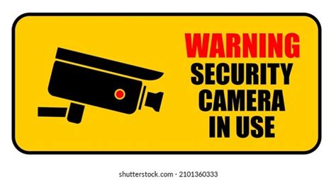 Security Camera Use Warning Sign Vector Stock Vector Royalty Free