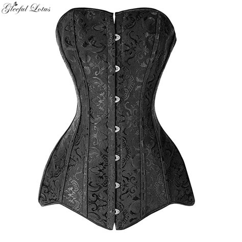 Steampunk Corset Long Torso Bustiers And Corsets Top Sexy Overbust Plus Size Vintage Corselet