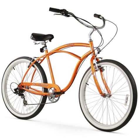 26 Firmstrong Urban Man Seven Speed Beach Cruiser Bicycle Orange