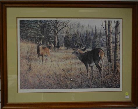 framed deer print by jim kasper