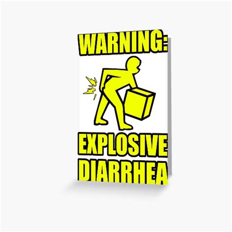 Explosive Diarrhea Greeting Card By Derpfudge Redbubble