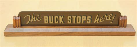 Iconic The Buck Stops Here Desk Plaque Harry Truman Office Sign