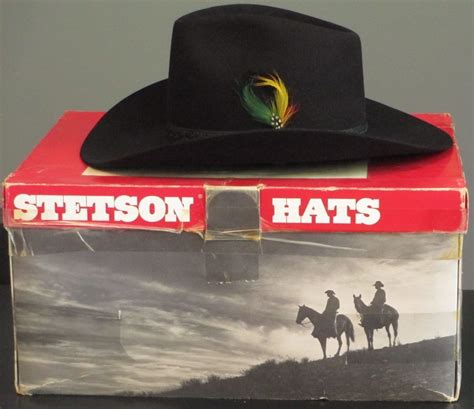 Vintage Stetson Cowboy Hat Heritage Collection 4x Jbs Black Size 7 18