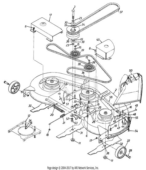Mtd 13as699h062 1997 Parts Diagram For Deck Assembly 46blades