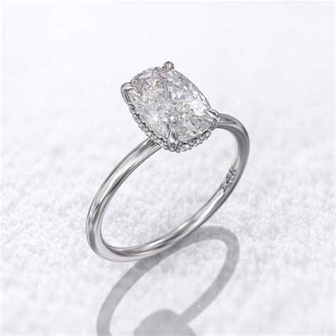 Elongated Cushion Cut Engagement Ring 15 Carat Solitaire Etsy