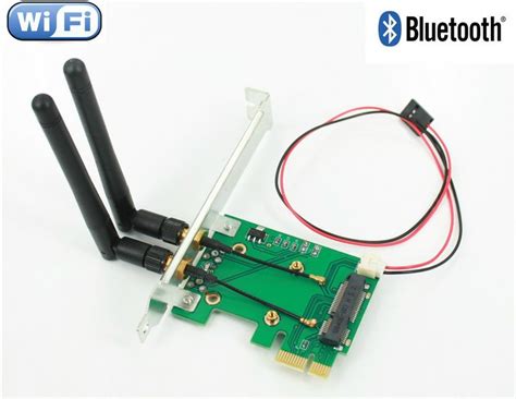 The stylish external antenna of this wifi card for desktop provides you with more flexibility. Aliexpress.com : Buy Bluetooth WIFI Mini PCI E TO PCIe 1x 4x 8x 16x adapter converter card ...