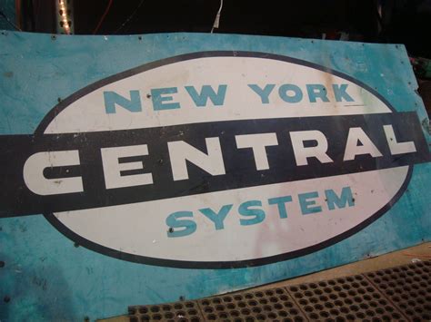 Great Pick New York Central System Steel Railroad Sign Collectors Weekly