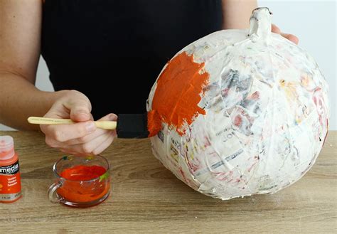 Diy Paper Maché Pumpkin Step By Step Tutorial Obsigen