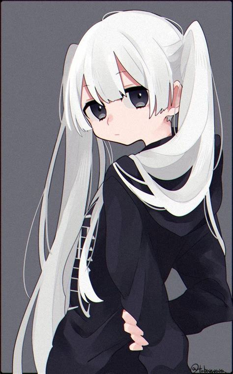 Cute Anime Girl With Silver Hair
