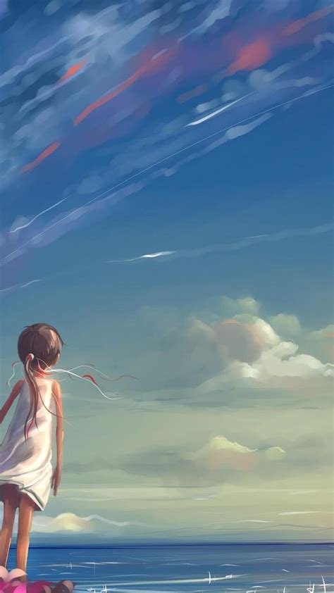 720x1280 Anime Girl Looking At Sky Moto Gx Xperia Z1z3