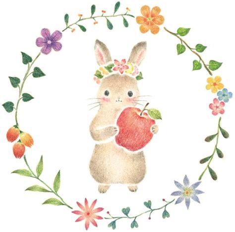 Jc女子中学生, js女子小学生, オッパイ, スク水 aliceclub. "Little Rabbit's Moca in Wreath" −RiLi, picture book, illustration, design ___ "花 ...