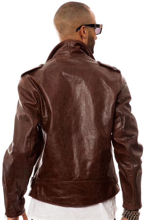 Schott Jacket 626 Motocycle In Antique Brown