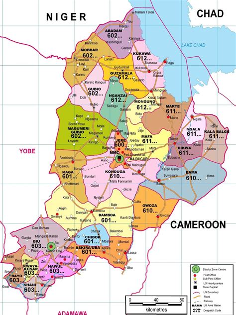 234 isn't nigeria zip code. Borno State Postcode Map - Nigeria Zip Codes