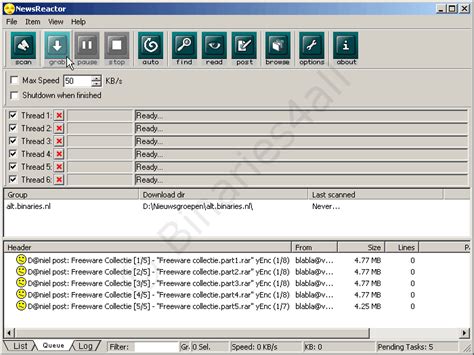 Newsreactor Tutorial Importing Nzb Files Binaries4all Usenet Tutorials
