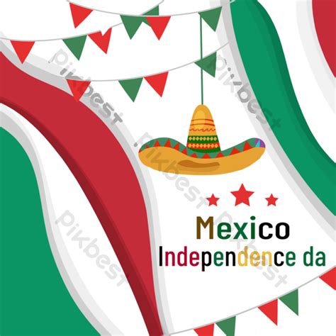 Colorful Banner Flag Mexico Independence Day Psd Png Images Free