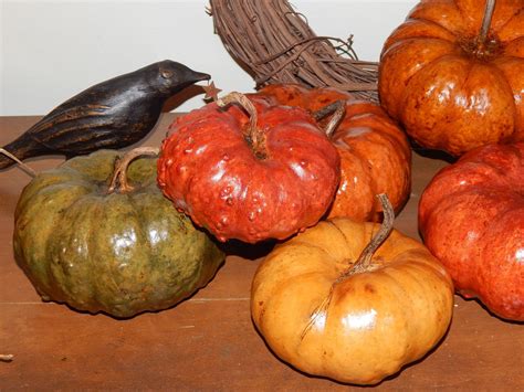 Primitive Dried Gourd Pumpkins Fall Decor Etsy Pumpkin Fall Decor