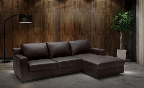 Premium Brown Italian Leather Sectional Sleeper Sofa Rhc Modern Jandm