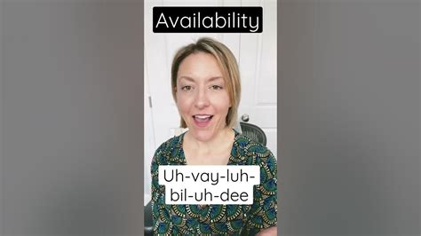 How To Pronounce Availability Shorts Quick English Pronunciation