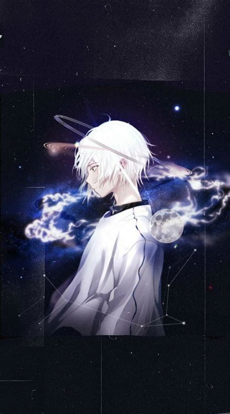 Download White Haired Anime Boy Sad Aesthetic Wallpaper