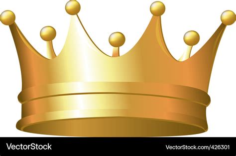 Gold Crown Royalty Free Vector Image Vectorstock