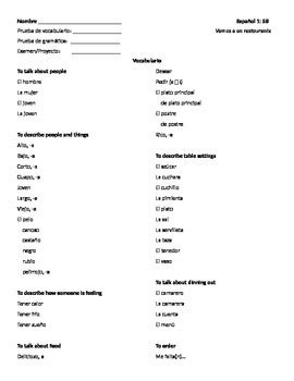 These answers have not been. Spanish 1 Chapter 5B Realidades Notes Packet by Srta G | TpT