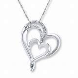 Heart Necklace Diamond Accents Sterling Silver Pictures
