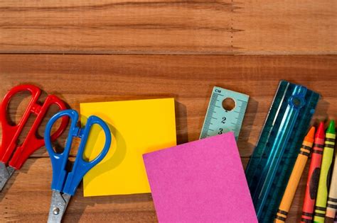 Various Types Of Stationery Free Photo