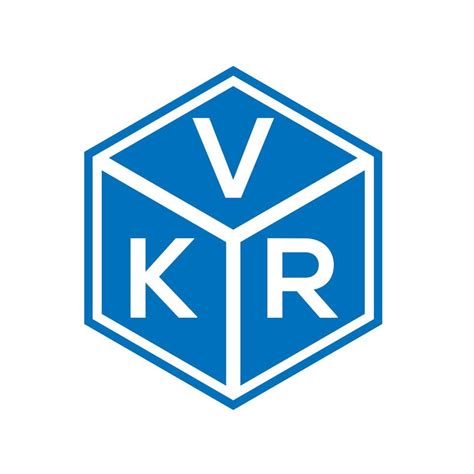 Vkr Letter Logo Design On Black Background Vkr Creative Initials