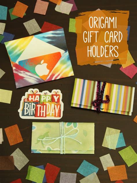Insert a colored brad in the door to make a doorknob. Origami Gift Card Holders | Make and Takes