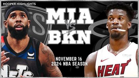 Miami Heat Vs Brooklyn Nets Full Game Highlights Nov Nba