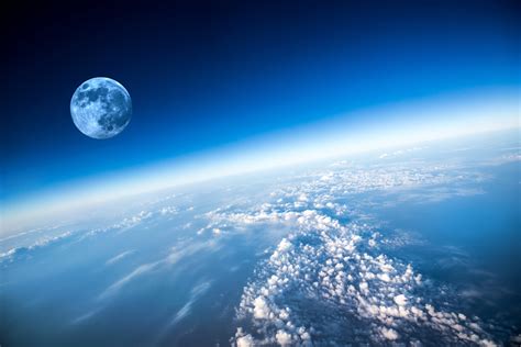 Planet Earth With Moon Image Free Stock Photo Public Domain Photo
