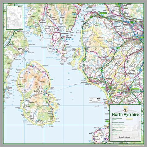 North Ayrshire County Map I Love Maps