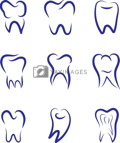 Royalty Free Vector Set Modern Vector Logo For Dentistry Logo For
