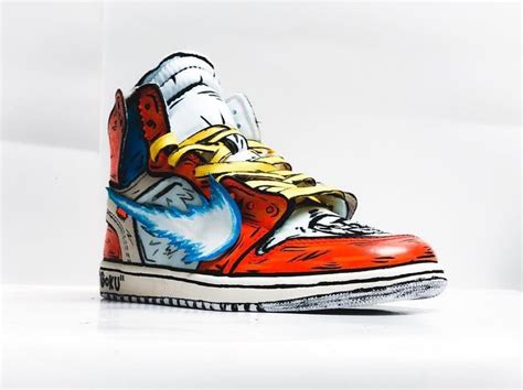 Dbz has a pretty interesting history in its transition to being presented to the american audience, the show was actually dubbed from original episodes with a good portion edited out to commission your own pair of dragon ball z custom shoes by st!zo visit his site here: @stompinggroundcustoms gets creative with this Air Jordan ...