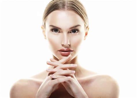Premium Photo Beautiful Woman Face Portrait Beauty Skin Care Concept
