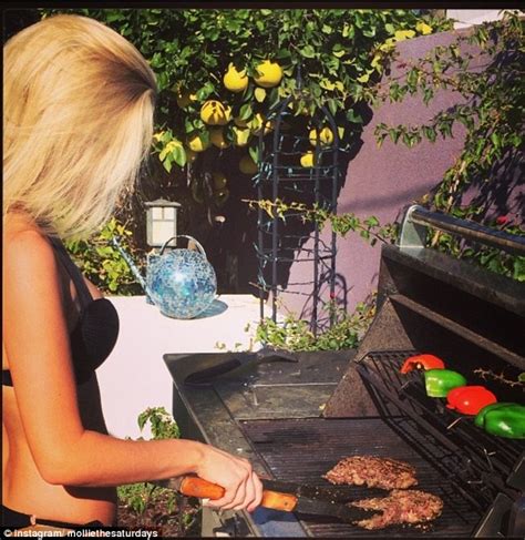 Mollie King Sizzles In Bikini Dangerously Close To Bbq Coals Daily Mail Online