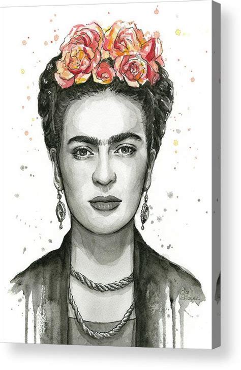 Frida Kahlo Portrait Painting By Olga Shvartsur Fine Art America Hot Sex Picture