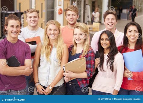 Group Portrait Of College Students Stock Photo Image Of Caucasian