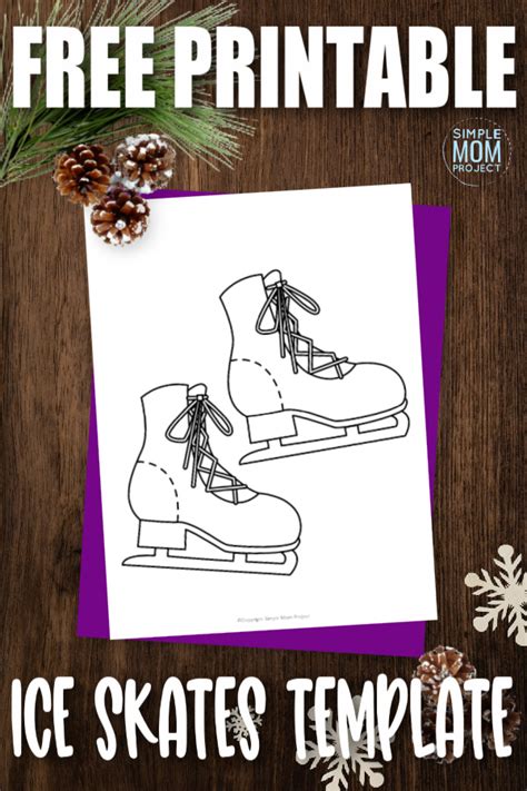 Free Printable Ice Skates Template Simple Mom Project