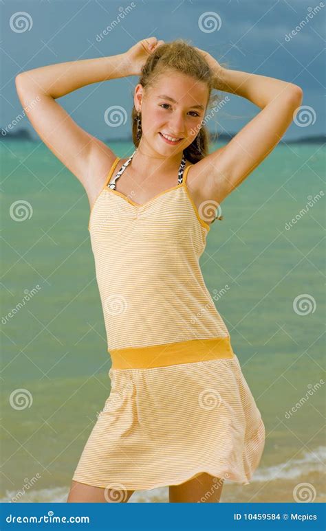 Blond Teenager At The Beach Stock Images Image 10459584