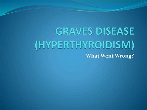 Solution Graves Disease Hyperthyroidism Studypool