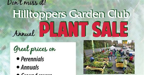 Shoreline Area News Hilltoppers Garden Club Plant Sale May 7
