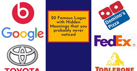 20 Famous Logos With Hidden Meanings That You Probably Never Noticed
