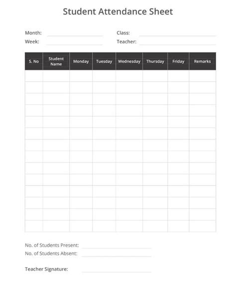 Free 18 Attendance Sheet Templates In Pdf Ms Word Excel